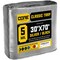 Core Tarps Heavy Duty Tarp, 70 ft L x 0.5 mm H x 30 ft W, 5 Mil, Silver/Black, Polyethylene CT-501-30X70 - alternate 1